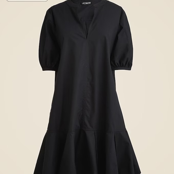 NWT J. Crew Delilah Black Dress in Cotton Poplin Size Large - Picture 3 of 13